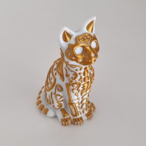 Chat squelettique - Gold