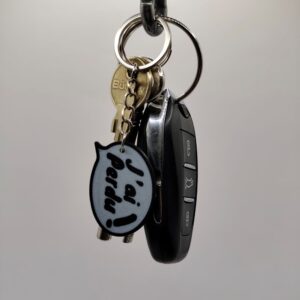 Porte clé "j'ai perdu" - Bulle de dialogue